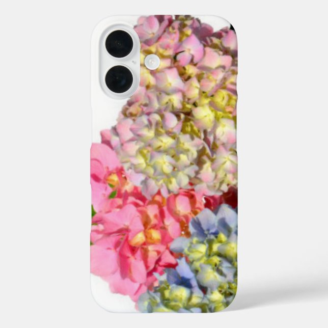 Dusty pink blue yellow green floral hydrangeas  Case-Mate iPhone case (Back)