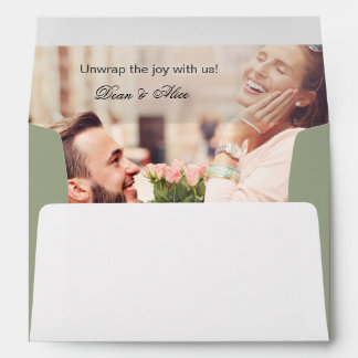 Dusty Pink Boho Floral Water Color Modern Photo Envelope