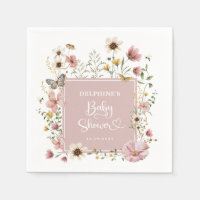 Dusty Pink Boho Wildflower Baby Girl Shower