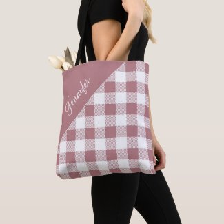 Dusty Pink Buffalo Plaid Checked Pattern