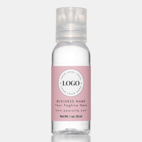 Dusty Pink Business Company Custom Logo  Text Hand Sanitizer