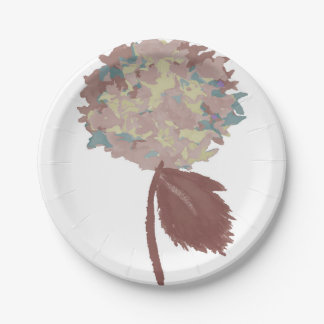 Dusty Pink Chrysanthemum Paper Plates