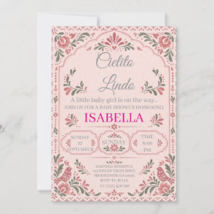 Dusty Pink Cielito Lindo Baby Shower Invitation
