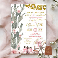 Dusty Pink Cowgirl Spanish Girl Baby Shower