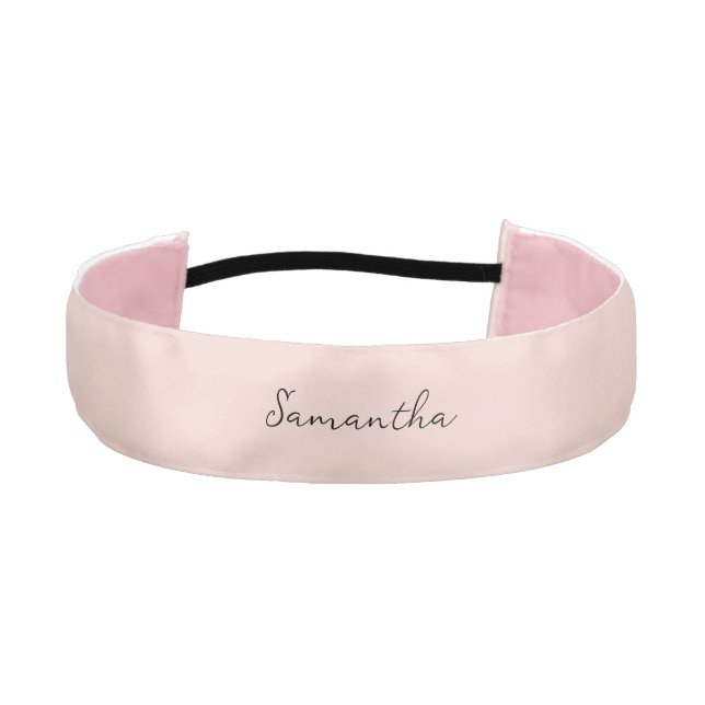 Dusty Pink Custom Name Athletic Headband (Front)