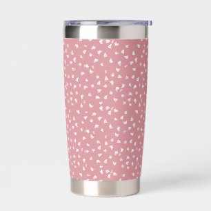 Dusty Pink Ditsy Floral Insulated Tumbler