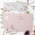 Dusty Pink Elegant Modern Formal, Floral Wedding Envelope<br><div class="desc">Elegant dusty pink wedding envelope with design coordinating our "Modern Elegant Typography Pink, Burgundy Wedding" collection invites. Envelope with elegant modern couples names with an ampersand on the back top flap. Delight your guest as they open the envelope to find exquisite fine hand-drawn floral designs inside in dusty rose, pink...</div>