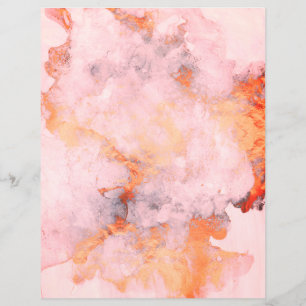 Dusty Pink Fire Copper Granite Scrapbook Paper