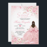 Dusty Pink Floral Charra Princess Sweet Sixteen Invitation<br><div class="desc">EDITABLE Pink Floral Charra Princess Sweet Sixteen Invitation
Blush Pink Bow Coquette 16th Birthday Mis Quince Invitation
Pink Crown Quinceañera Invitation</div>