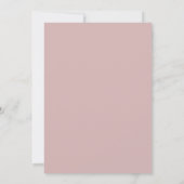 Dusty Pink Floral Elegant It's a Girl Baby Shower Invitation (Back)