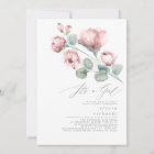Dusty Pink Floral Elegant It's a Girl Baby Shower