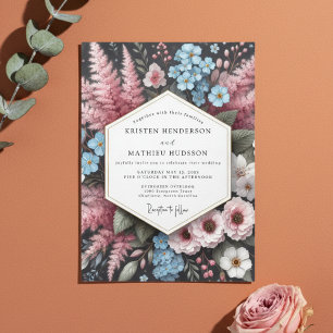 Dusty Pink Floral Enchantment Wedding Invitation
