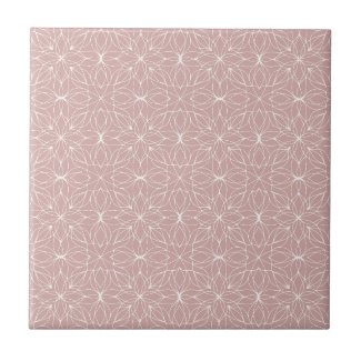 Dusty Pink Floral Line Art 