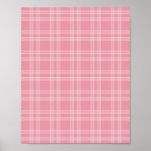 Dusty Pink Gingham 02 Poster