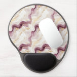 Dusty Pink &amp; Gold Marble Gel Mouse Pad