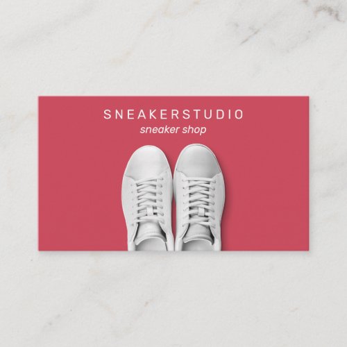 Dusty Pink Gym Walking Trekking Sport Sneaker Shoe Business Card
