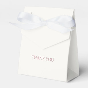 Dusty Pink & Ivory Script Wedding Thank You Favor Boxes