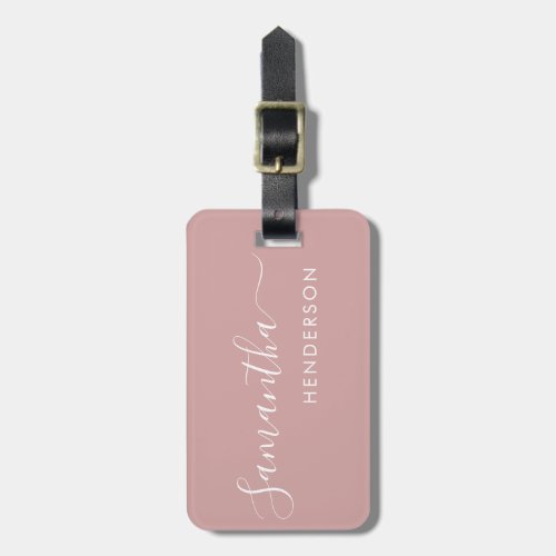 Dusty Pink Luggage Tags Wedding Table Plan Favor