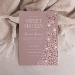 Dusty Pink Mauve Rose Gold Dress Sweet 16 Sixteen Invitation<br><div class="desc">Dusty Pink Mauve Rose Gold Dress Sweet 16 Sixteen Invitation

See matching collection in Niche and Nest Store</div>