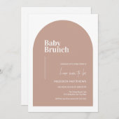 Dusty Pink Minimal Arch Baby Brunch Baby Shower  Invitation (Front/Back)