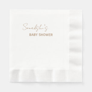 Dusty Pink Minimal Rustic Paper Napkin