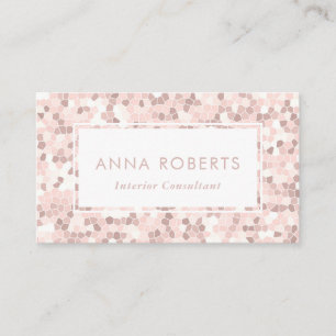 Dusty Pink Mosaic pattern business card