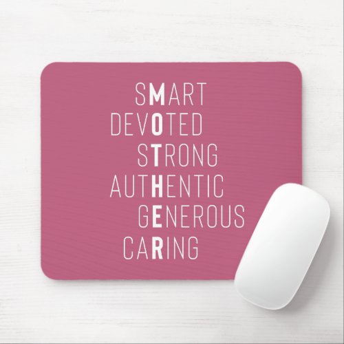 Dusty pink Mother Definition Crossword classy Mouse Pad