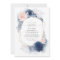 Dusty Pink Navy Blue Flowers Elegant Baptism