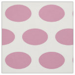 Dusty pink ovals ln white background fabric