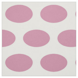 Dusty pink ovals ln white background fabric