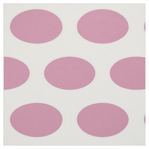 Dusty pink ovals ln white background fabric