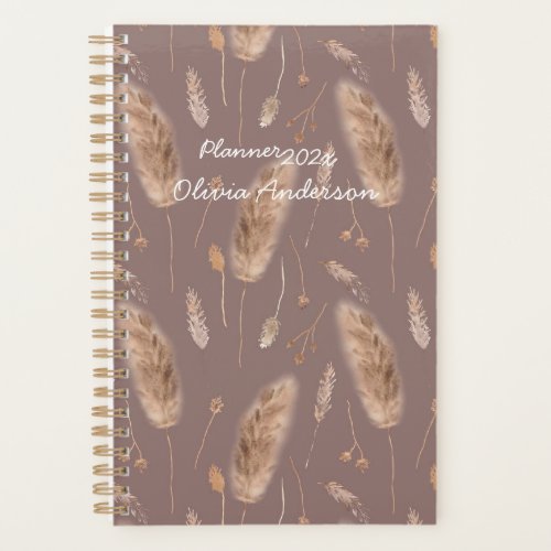 Dusty Pink Pastel Floral Weekly Monthly Planner