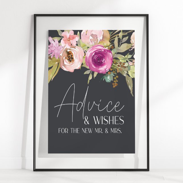 Dusty Pink Purple Floral Card & Gifts Sign (Creator Uploaded)