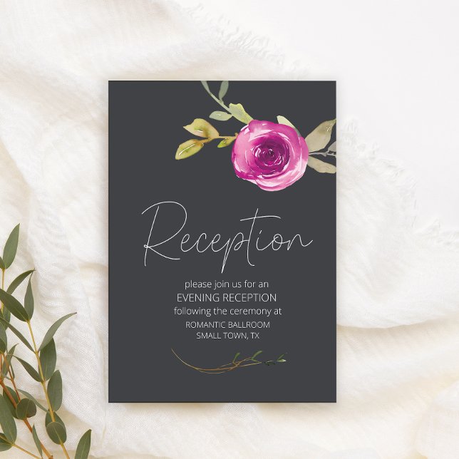 Dusty Pink Purple Floral Wedding Enclosure Card (Creator Uploaded)