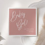 Dusty Pink/ Rose Baby Girl Baby Shower Napkins
