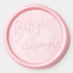 Dusty pink/ rose baby girl baby sprinkle wax seal sticker