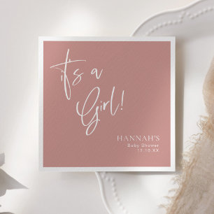 Dusty Pink/ Rose Baby Shower Napkins