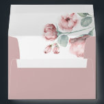 Dusty Pink Rose Flowers Elegant Romantic Envelope<br><div class="desc">Dusty rose floral watercolor envelopes</div>