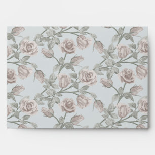 Dusty Pink Rose Vine Envelope