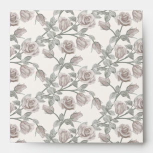 Dusty Pink Rose Vine Envelope