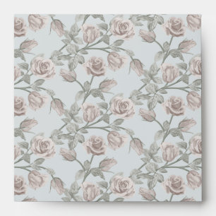 Dusty Pink Rose Vine Envelope