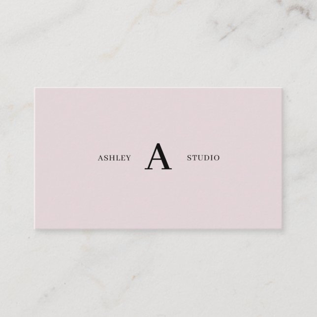 Dusty Pink Simple Minimal Professional Promotion Business Card (Front)