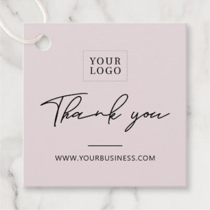 Dusty Pink Small Business Thank you Package Tag