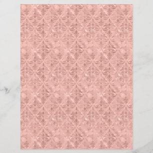 Dusty Pink Victorian Style Damask Scrapbook Paper
