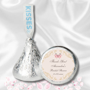"Dusty Pink Vintage Floral Bridal Shower Thank You Hershey®'s Kisses®