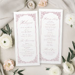 Dusty Pink Vintage Frame Elegant Script Wedding Program<br><div class="desc">Elegant vintage ornamental frame border design with stylish script in dusty pink color,  simple and classic,  great wedding programs for modern classic wedding,  romantic vintage wedding,  and formal traditional wedding. 
See all the matching pieces in collection.</div>