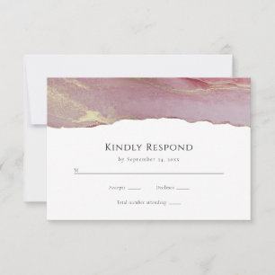 Dusty Pink Wedding RSVP Response Card