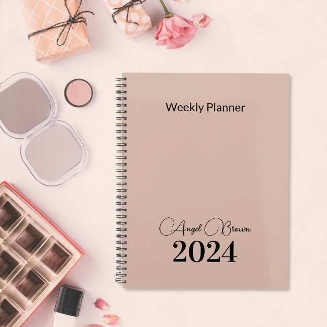Dusty Pink Weekly Monthly Business Planner (Creator Uploaded)