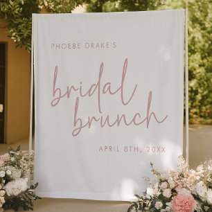 Dusty Pink & White Minimal Bridal Brunch Backdrop
