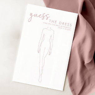 Dusty Pink & White Shower Guess The Dress Game